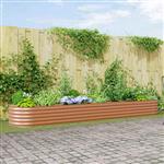 vidaXL Verhoogd bed Bruin 400 x 80 x 44 cm Staal