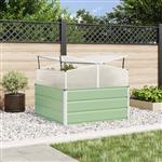 vidaXL Plantenbak Pastel Groen 100 x 100 x 77 cm Gegalvaniseerd staal