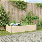 vidaXL Plantenbak Ivoor 195 x 100 x 45 cm Gegalvaniseerd staal