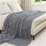 vidaXL Kleden 6 pcs Donkergrijs 240 x 220 cm Fleece