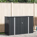 vidaXL Tuinopslagdoos Zwart 214 x 82 x 132 cm Staal