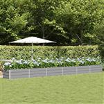 vidaXL Plantenbak Lichtgrijs 600 x 80 x 45 cm Staal