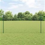 vidaXL Afrasteringspaal 5 pcs Groen 120 cm Staal