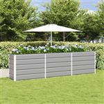 vidaXL Plantenbak Lichtgrijs 480 x 50 x 45 cm Gegalvaniseerd staal