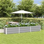 vidaXL Plantenbak Lichtgrijs 480 x 50 x 45 cm Gegalvaniseerd staal