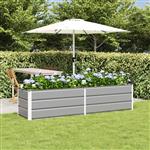 vidaXL Plantenbak Lichtgrijs 480 x 50 x 45 cm Gegalvaniseerd staal