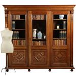 Boekenkast of Bibliotheekkast met drie schuifdeuren en verstelbare planken (No.362910)