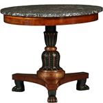 Grote Empire gueridon of bijzettafel met geaderd marmer blad ca 1810 (No.361815)