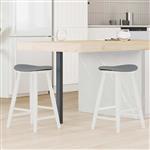 vidaXL Eettafelstoelen 2 pcs Wit 46 x 37 x 63 cm Massief Rubberhout