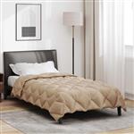 vidaXL Winter Dekbed Taupe 220 x 135 cm Microfiber
