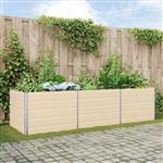 vidaXL Plantenbak Ivoor 195 x 100 x 45 cm Gegalvaniseerd staal