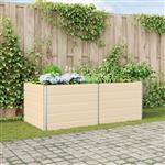vidaXL Plantenbak Ivoor 195 x 100 x 45 cm Gegalvaniseerd staal