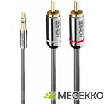 Lindy 35337 audio kabel 10 m 3.5mm 2 x RCA Antraciet