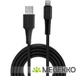 Lindy 31319 Lightning-kabel 0,5 m Zwart