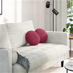 vidaXL Zitkussens 2 stuks Wijnrood Ø 40 x 13 cm Fluweel