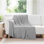 vidaXL Gooi Deken Grijs 200 x 150 cm Fleece