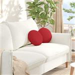 vidaXL Zitkussens 2 pcs Rood Ø30 x 13 cm Stof