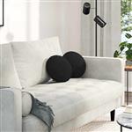 vidaXL Zitkussens 2 pcs Zwart Ø30 x 13 cm Stof