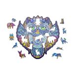 Magische uil 23 x 23 cm - Houten puzzel (103 unieke stukjes)