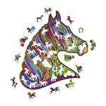 Vurig paard 34 x 34 cm - Houten puzzel (202 unieke stukjes)