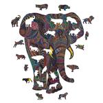 Keizerlijke olifant 30 x 38 cm - Houten puzzel (190 unieke stukjes)