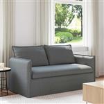 vidaXL Bank 140cm Donkergrijs Metaal