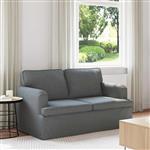 vidaXL Bank 120cm Donkergrijs Metaal