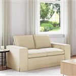 vidaXL Bank 120cm Crème Metaal