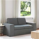 vidaXL Bank 120cm Donkergrijs Metaal