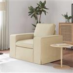 vidaXL Bank 60cm Crème Metaal