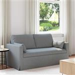 vidaXL Bank 140cm Lichtgrijs Metaal