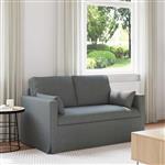 vidaXL Bank 120cm Donkergrijs Metaal