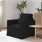 vidaXL Bank Zwart 78 x 78 x 80 cm Stof