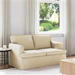 vidaXL Bank 120cm Crème Metaal