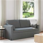 vidaXL Bank 140cm Donkergrijs Metaal