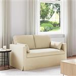 vidaXL Bank 120cm Crème Metaal