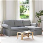 vidaXL Bank 180cm Lichtgrijs Metaal