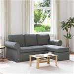 vidaXL Bank 160cm Donkergrijs Metaal