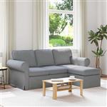 vidaXL Bank 160cm Lichtgrijs Metaal