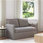 vidaXL Bank 120cm Taupe Metaal