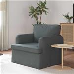 vidaXL Bank 60cm Donkergrijs Metaal