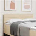 vidaXL Hoofdbord met hoofdeinde Crème 160 cm Nep Leer