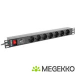Lanberg PDU-07F-0200-BK energiedistributie 7 AC-uitgang(en) 1U Zwart