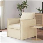 vidaXL Bank 60cm Crème Metaal