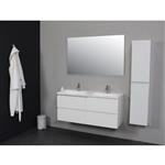 Badkamermeubel Boss & Wessing Pepper Acryl Wastafel Twee Kraangaten 120x55x46 cm Wit