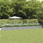 vidaXL Plantenbak Lichtgrijs 480 x 50 x 45 cm Gegalvaniseerd staal
