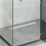 vidaXL Doucheafvoer Glasdeksel met 360° Sifon Zilver 70 cm