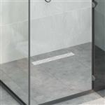 vidaXL Doucheafvoer Glasdeksel met 360° Sifon Zilver 50 cm