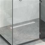 vidaXL Doucheafvoer met Lijndesign Zilver 70 cm Roestvrij staal 304