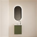 Fonteinmeubel BWS Meadow 40x50 cm Olijf Groen Incl. Topplaat Mat Wit